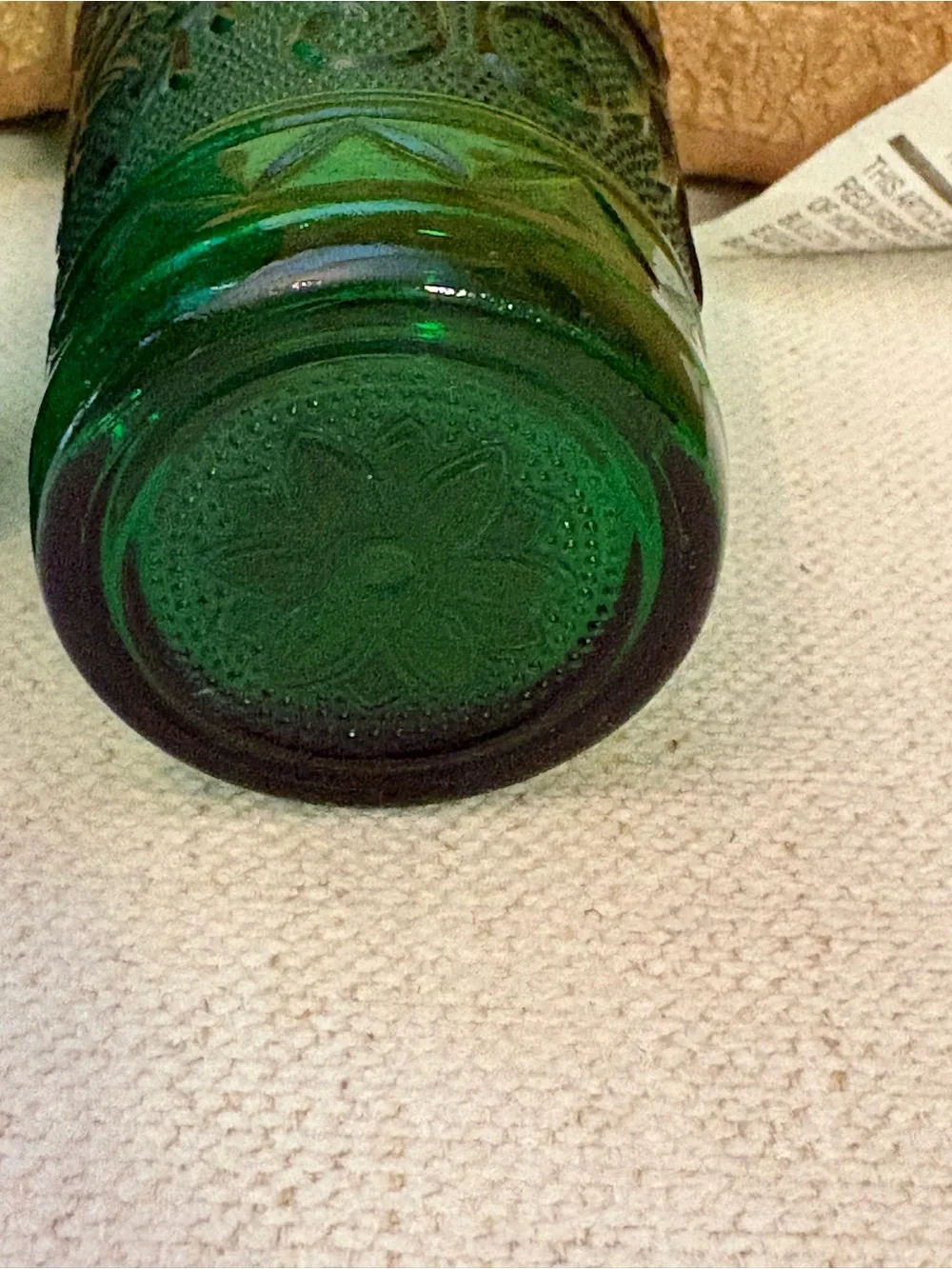 Green Pressed Glass Tumbler Pair - Home Accents